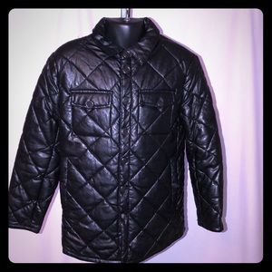 Pre-loved Faux Leather shirt jacket